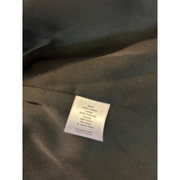 Talbots Black Buttery Leather Open Front Jacket Size 18 - Picture 5 of 5